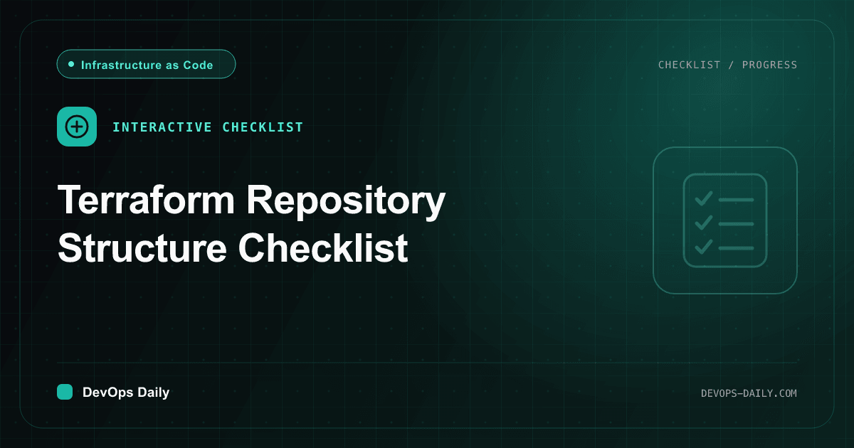 Terraform Repository Structure Checklist