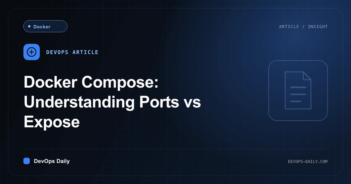 Docker Compose: Understanding Ports vs Expose
