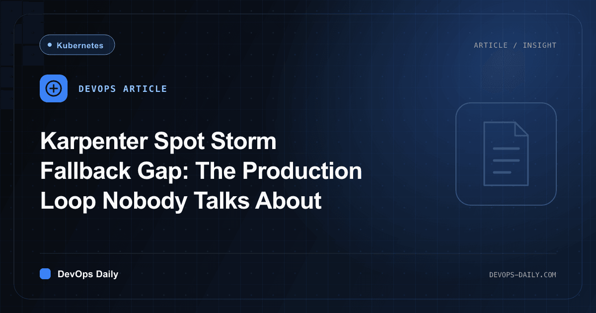 Karpenter Spot Storm Fallback Gap: The Production Loop Nobody Talks About