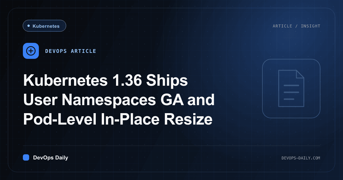 Kubernetes 1.36 user namespaces post