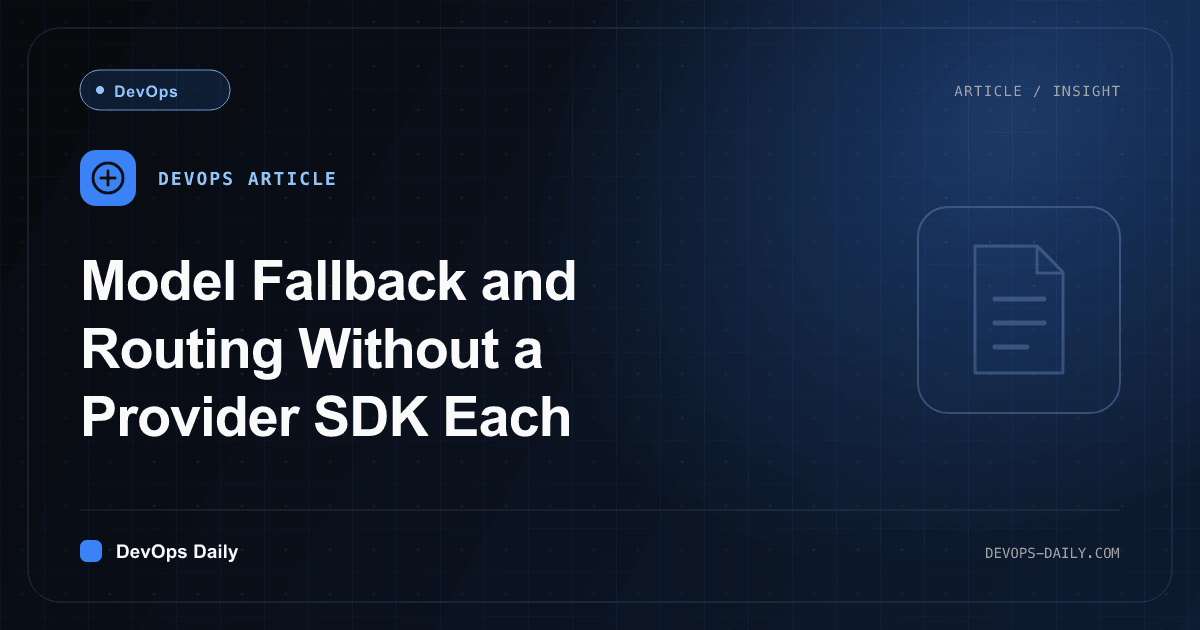 Model Fallback and Routing Without a Provider SDK Each