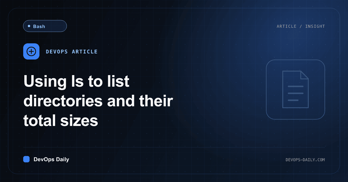 Using ls to list directories and their total sizes