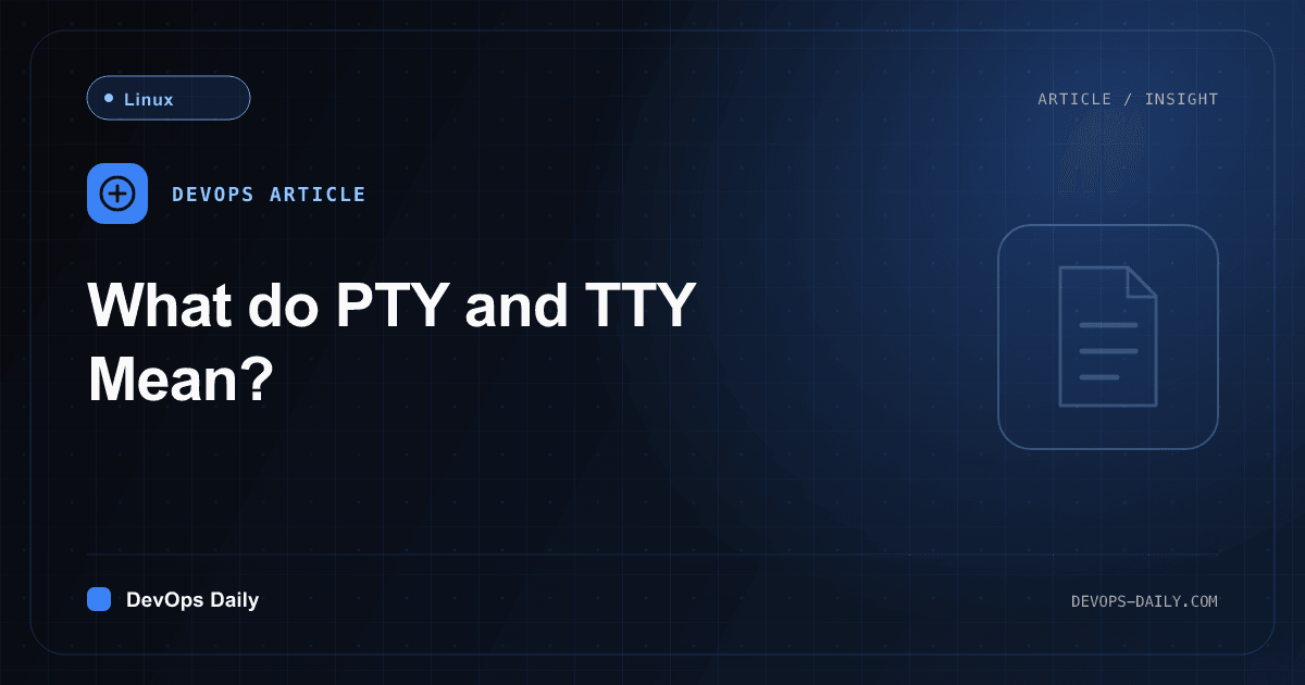 What do PTY and TTY Mean?
